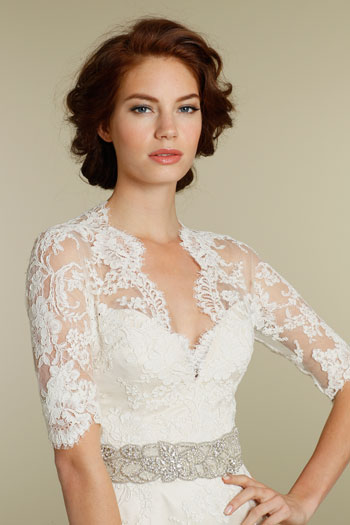 mid length sleeve wedding dress
